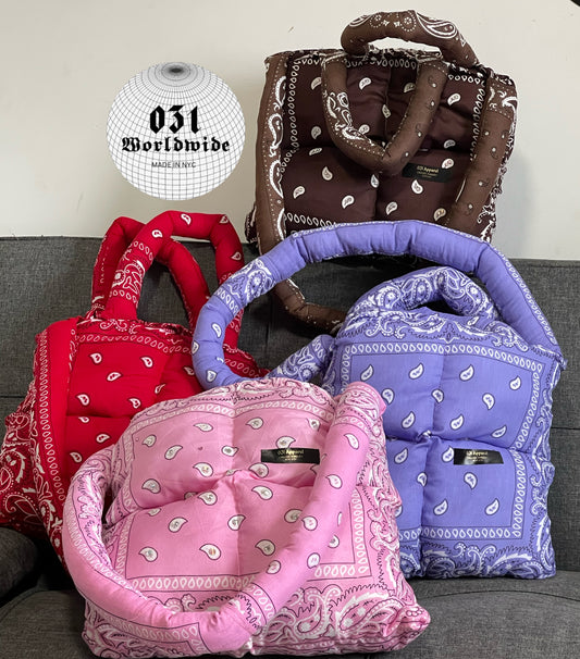 031 Paisley Puffer Tote Bag